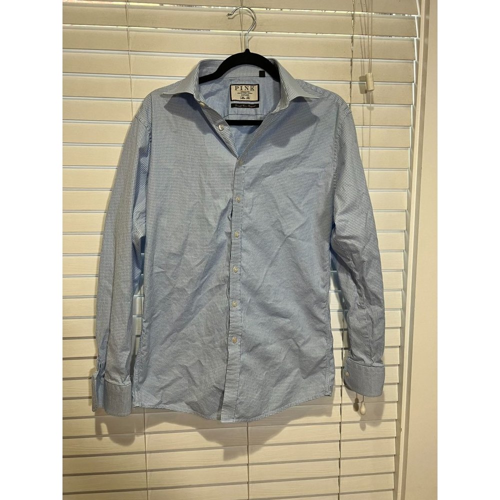 Thomas‎ Pink Long Sleeve Button Up Shirt - Size 16.5
